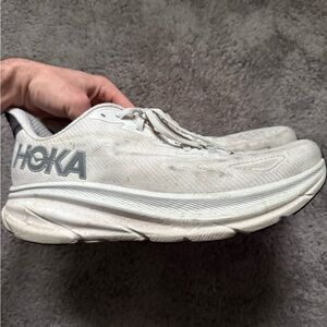 Hoka White Athletic Sneakers